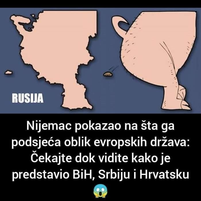 NIJEMAC POKAZAO NA ŠTA GA PODSJEĆA OBLIK EVROPSKIH DRŽAVA: Evo kako su Bosna i Hercegovina, Hrvatska i Srbija prošle