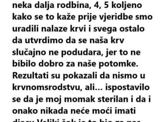 OBZIROM DA SMO JA I MOJ MOMAK NEKA DALJA RODBINA, 4, 5 KOLJENO KAKO SE TO KAŽE PRIJE VJERIDBE SMO URADILI