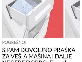 SIPAM DOVOLJNO PRAŠKA ZA VEŠ, A MAŠINA I DALJE NE PERE DOBRO:  Evo gdje griješite, veš će mirisati danima