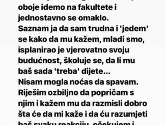 “Udala sam se prošle godine, sa 18 godina i juče sam shvatila da sam pogriješila