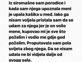 “Udala sam se za svog muža isključivo zbog novca.”….