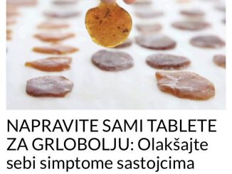 NAPRAVITE SAMI TABLETE ZA GRLOBOLJU:  Olakšajte sebi simptome sastojcima koje već imate u kuhinji!