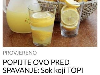 POPIJTE OVO PRED SPAVANJE:  Sok koji TOPI KILOGRAME, rezultati vidljivi odmah ujutro