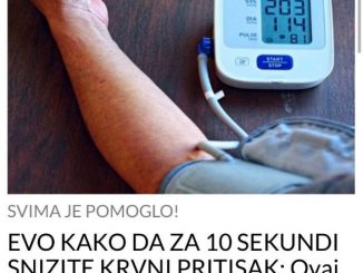 EVO KAKO DA ZA 10 SEKUNDI SNIZITE KRVNI PRITISAK:  Ovaj trik svi trebaju znat