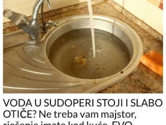 VODA U SUDOPERI STOJI I SLABO OTIČE?  Ne treba vam majstor, rješenje imate kod kuće, EVO KAKO DA PROČISTITE ODVOD