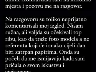 “Bila sam duže vrijeme bez posla”