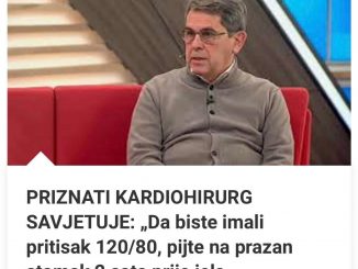 Kardiohirurg savjetuje: “Da biste imali pritisak 120/80, pijte na prazan stomak 2 sata prije jela…⬇️