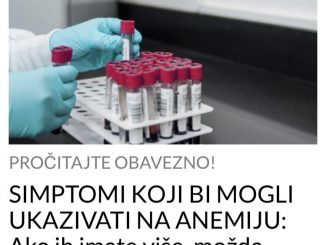 SIMPTOMI KOJI BI MOGLI UKAZIVATI NA ANEMIJU