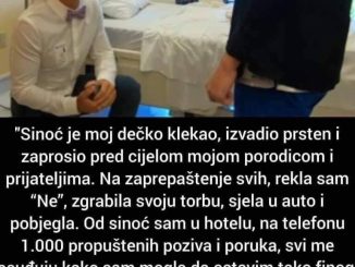 “Sinoć je moj dečko kleknuo, izvadio prsten i